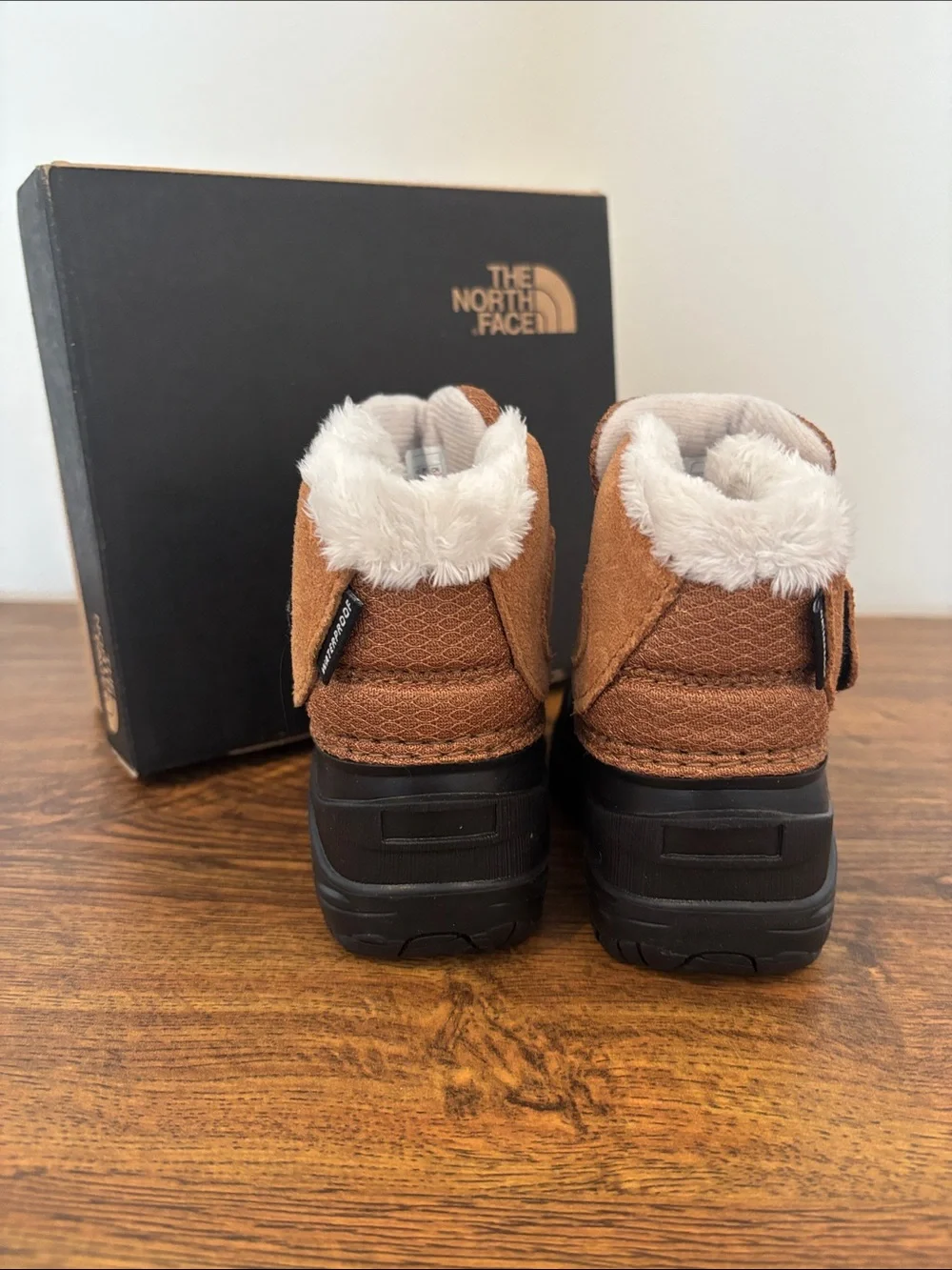 The North Face Brown and Black Kids Winter Boots